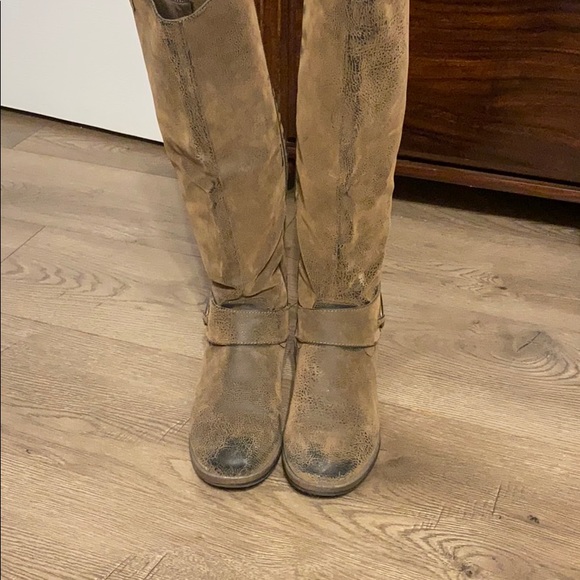 Brown Distressed Riding Boots Size 7.5 - Picture 4 of 5